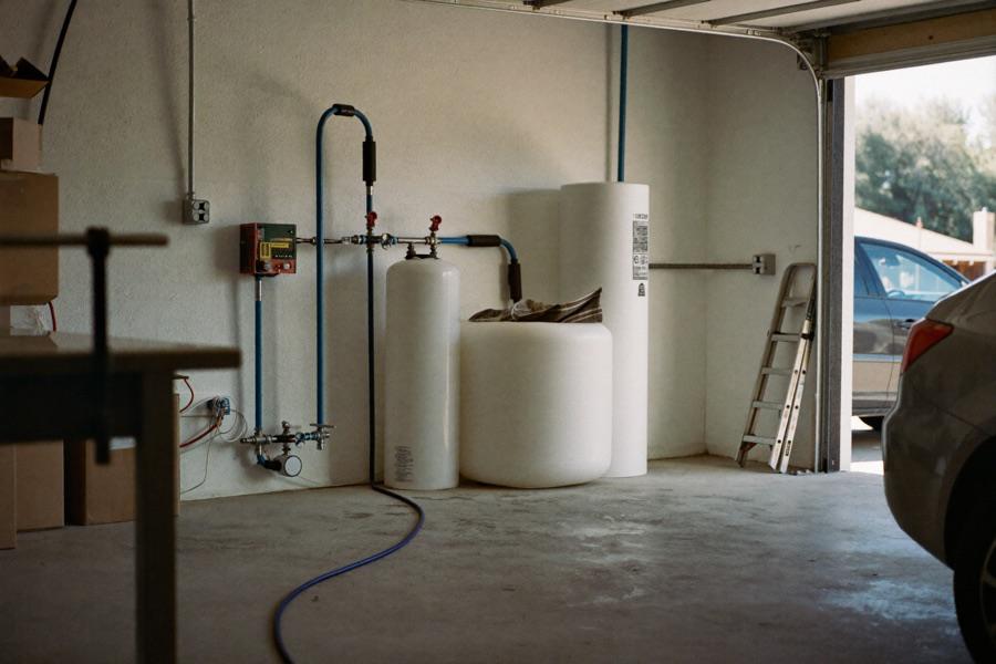 [alt: whole-house water filtration system in a Concord NC home]